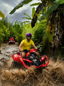 ATV rider on a Bali jungle trail